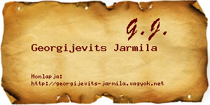 Georgijevits Jarmila névjegykártya
