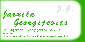 jarmila georgijevits business card